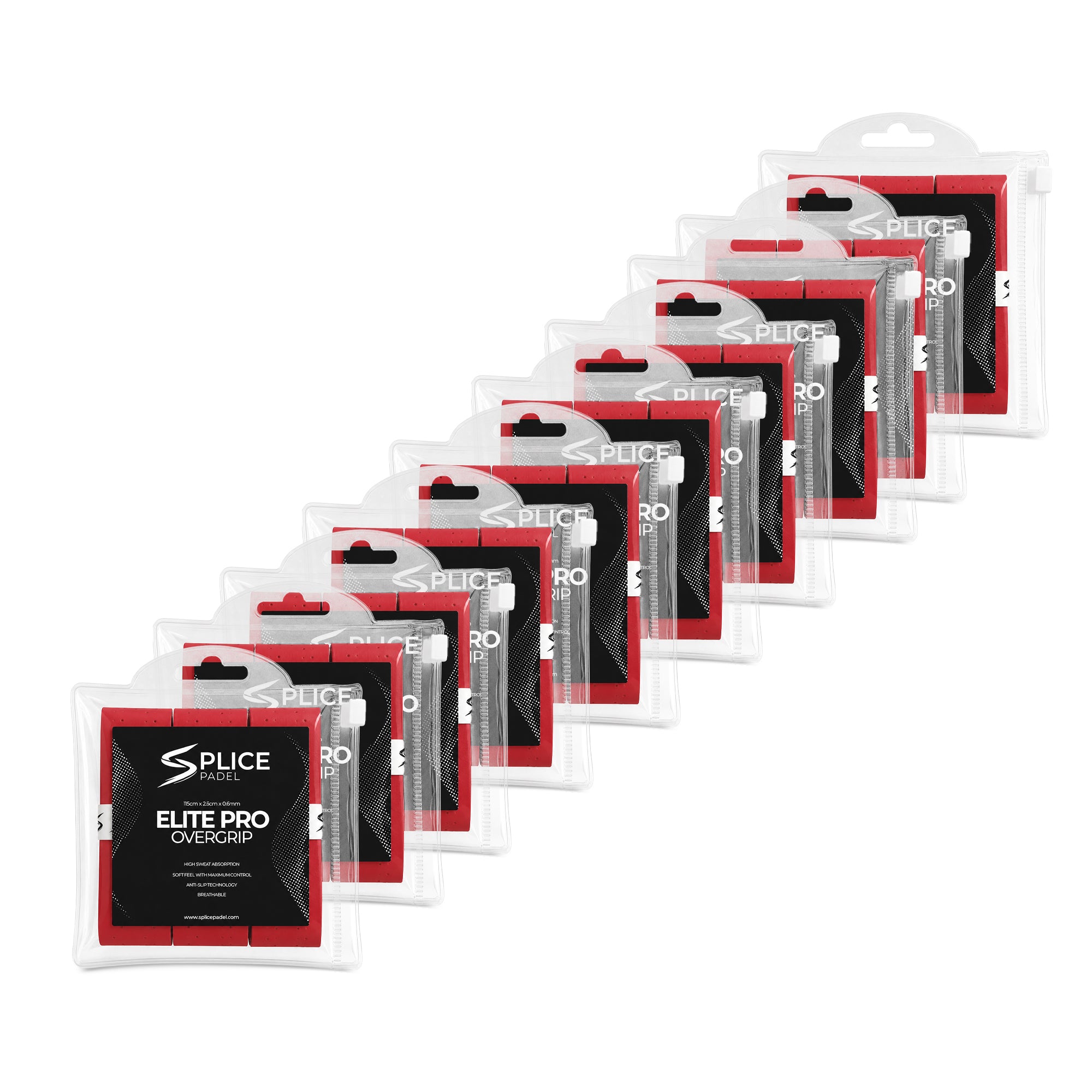 SPLICE PADEL ELITE PRO OVERGRIP BULK 30 PACK | RED