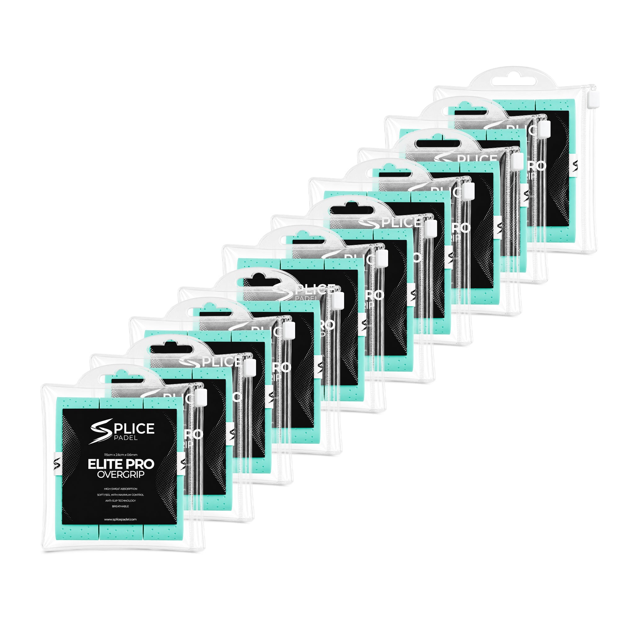 SPLICE PADEL ELITE PRO OVERGRIP BULK 30 PACK | TURQUOISE