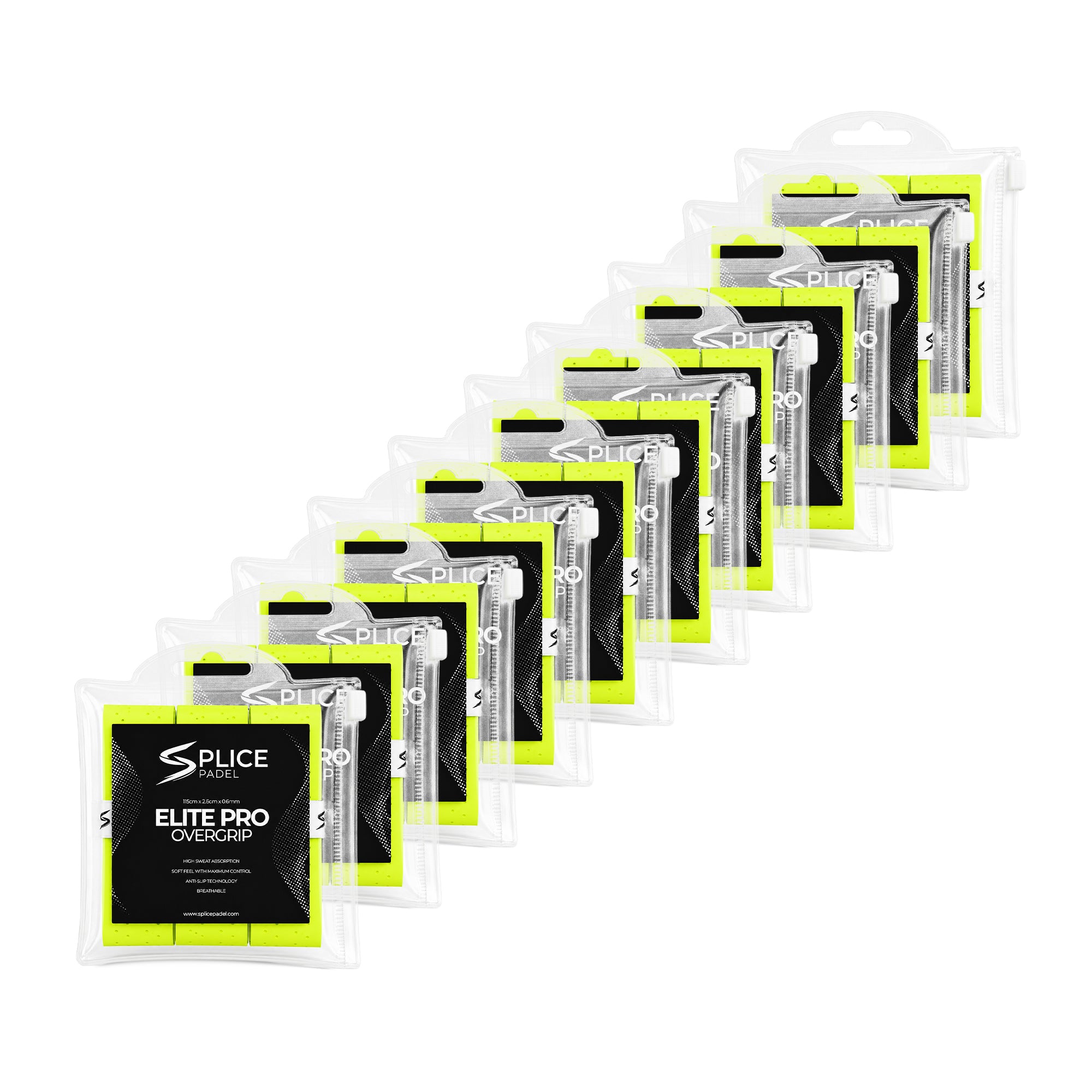 SPLICE PADEL ELITE PRO OVERGRIP BULK 30 PACK | YELLOW