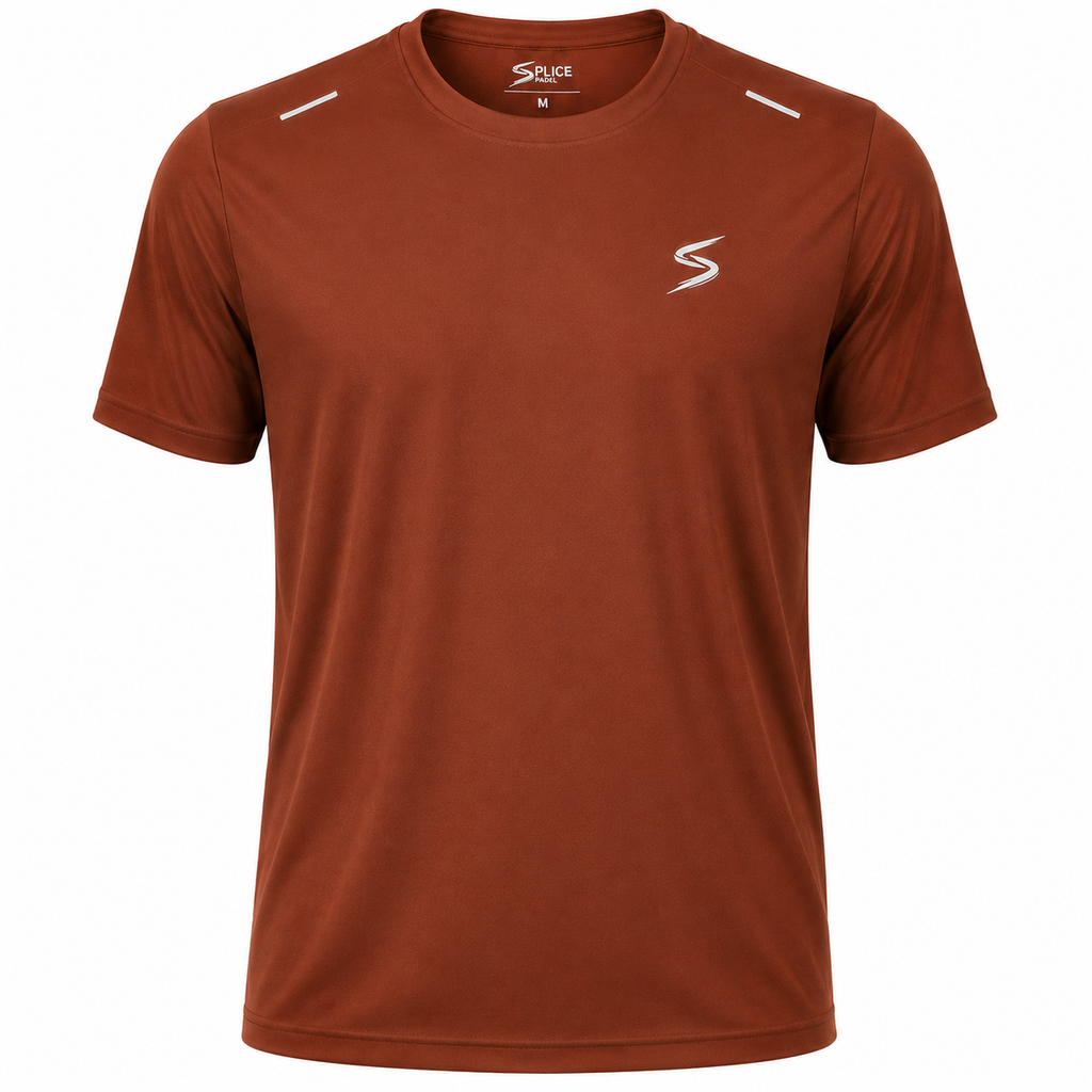 Splice Padel Performance T-Shirt | Terracotta