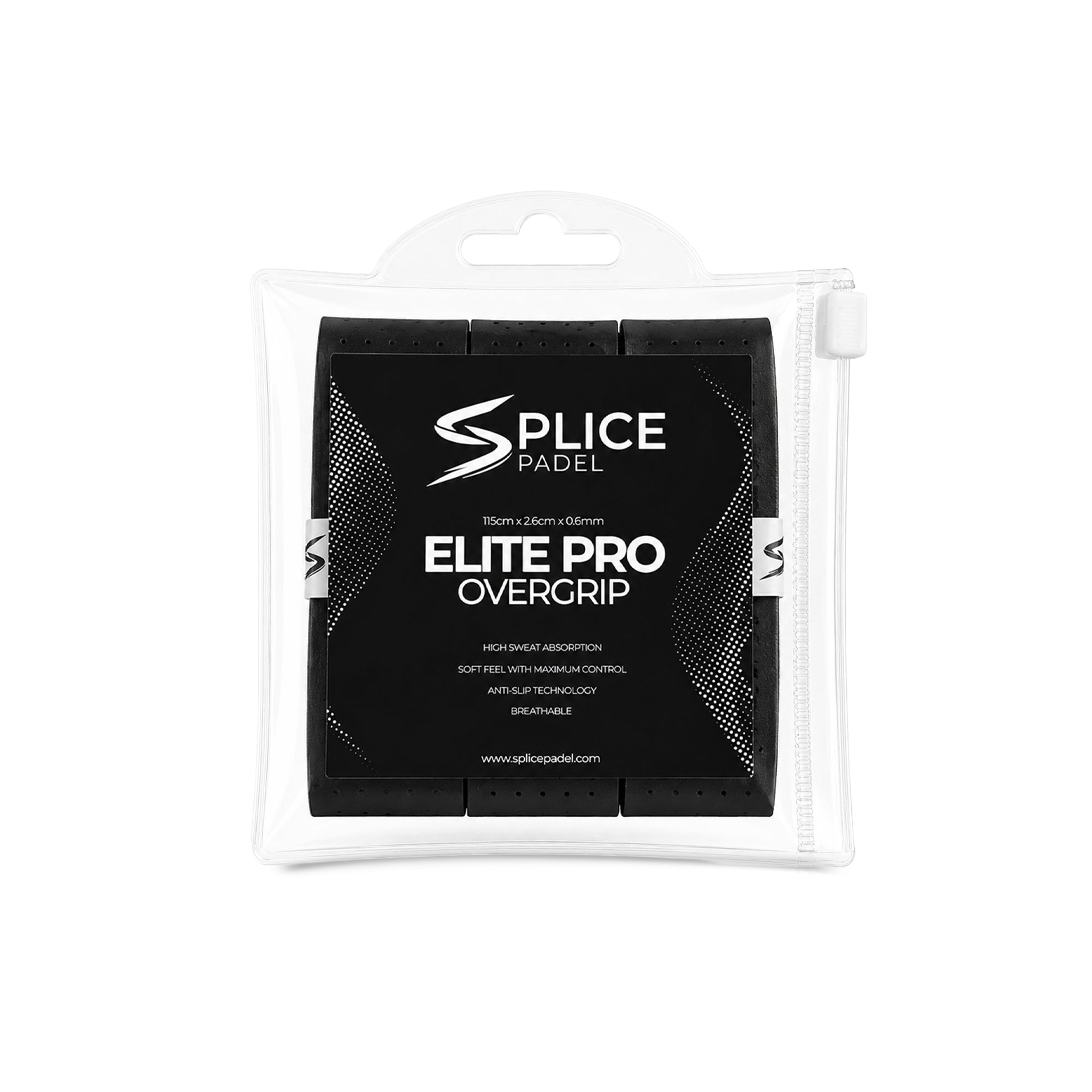 SPLICE PADEL ELITE PRO OVERGRIP 3 PACK | BLACK