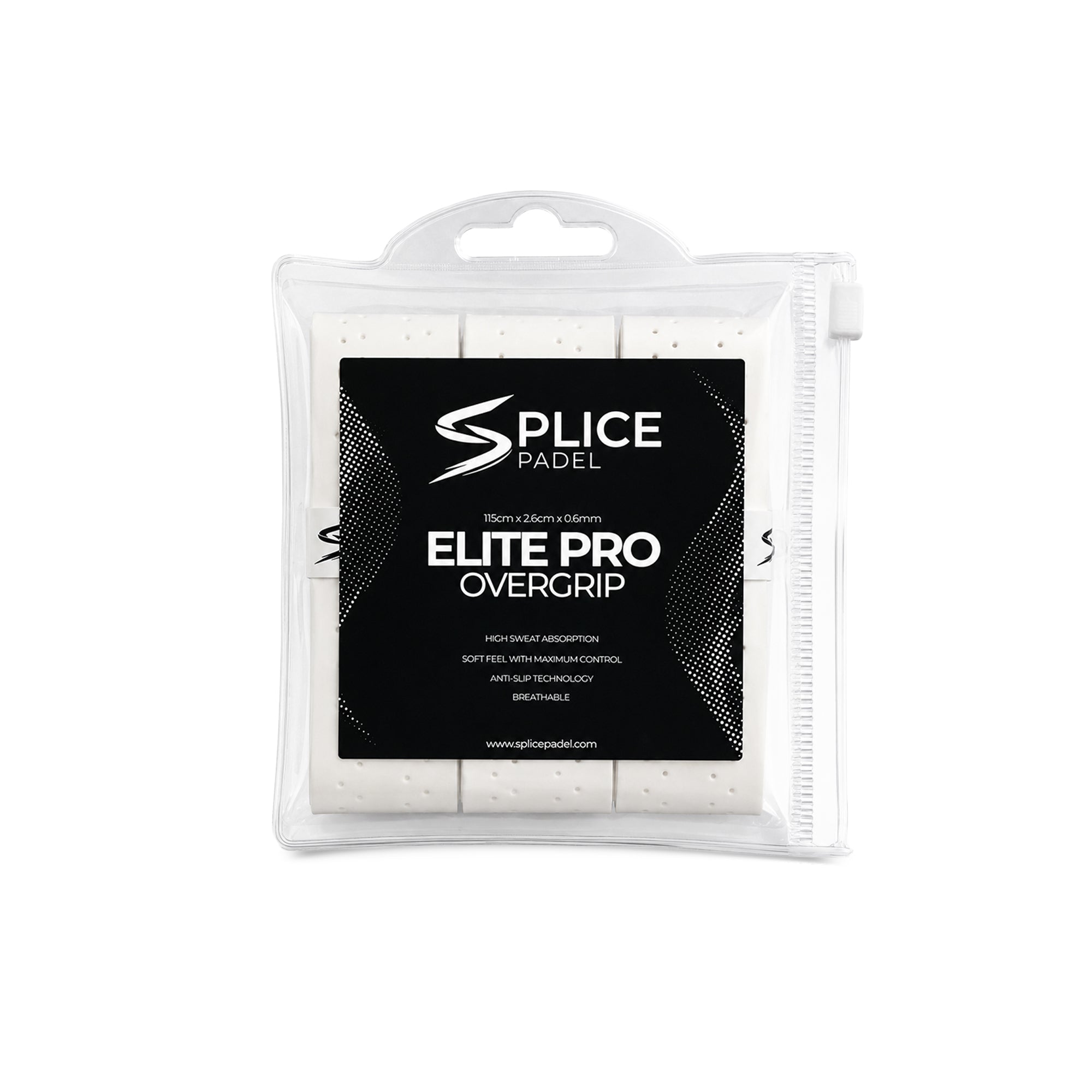 SPLICE PADEL ELITE PRO OVERGRIP 3 PACK | WHITE