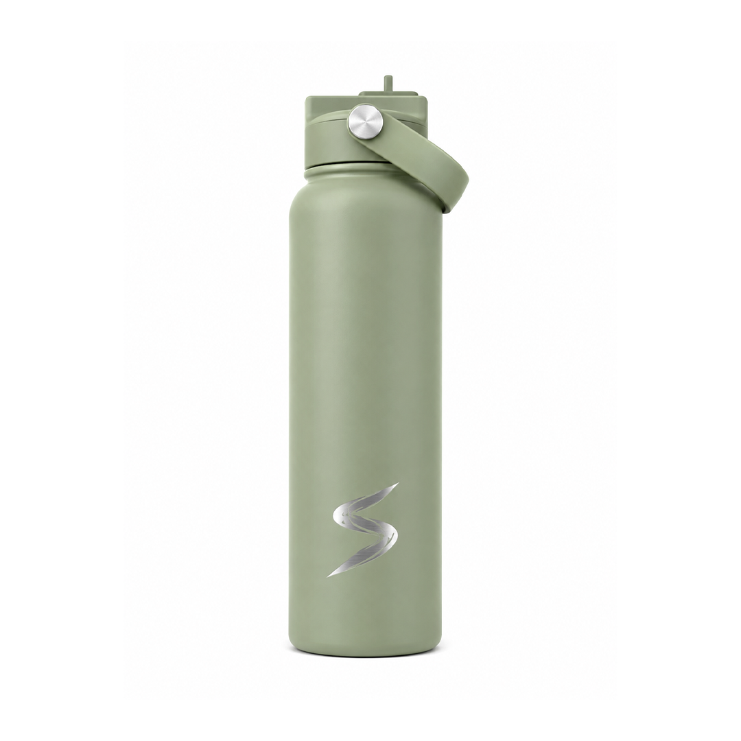 SPLICE PADEL 1.2L STAINLESS STEEL WATER BOTTLE | GREEN