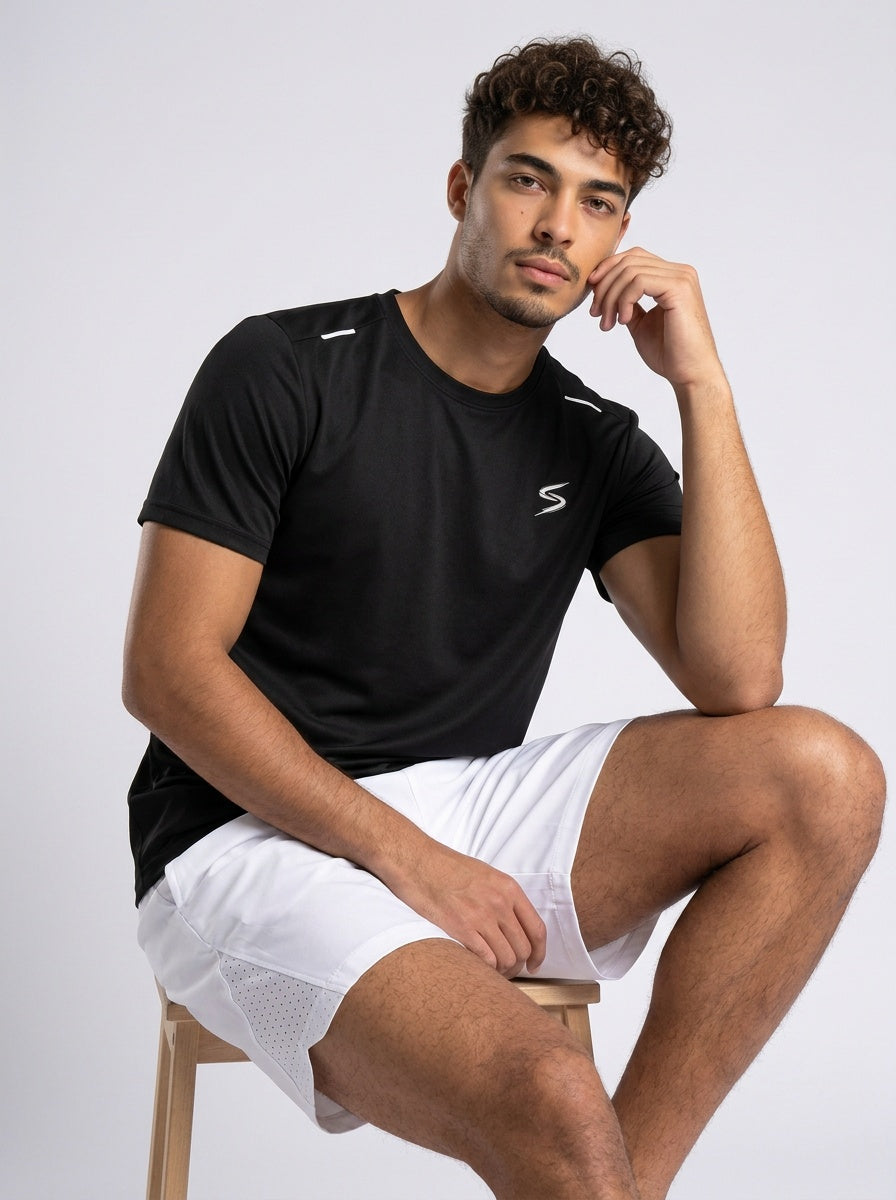 Splice Padel Performance T-Shirt | Black