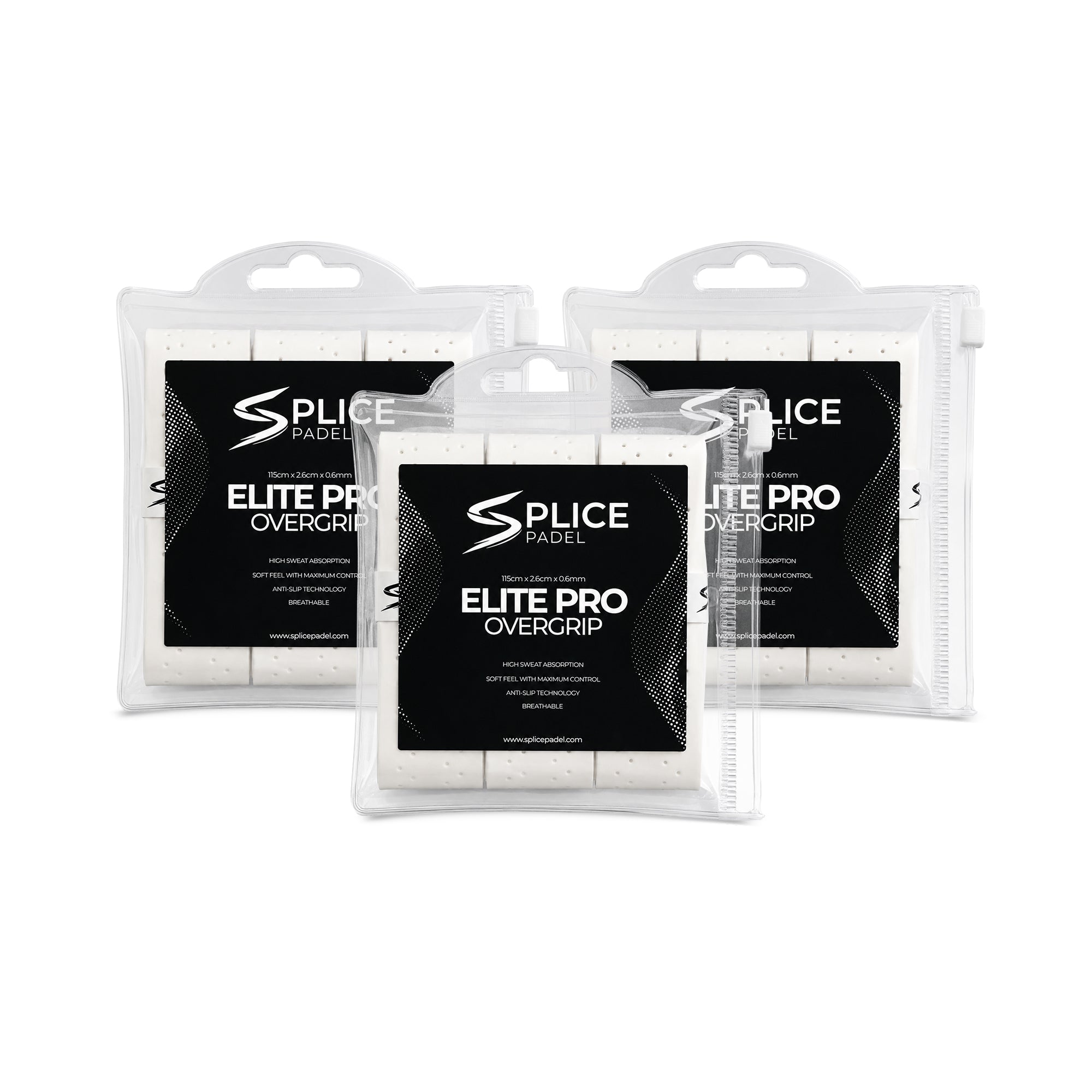 SPLICE PADEL ELITE PRO OVERGRIP 9 PACK | WHITE